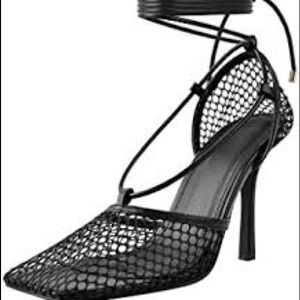 Brand New Tie Leg Mesh Panel Sandals